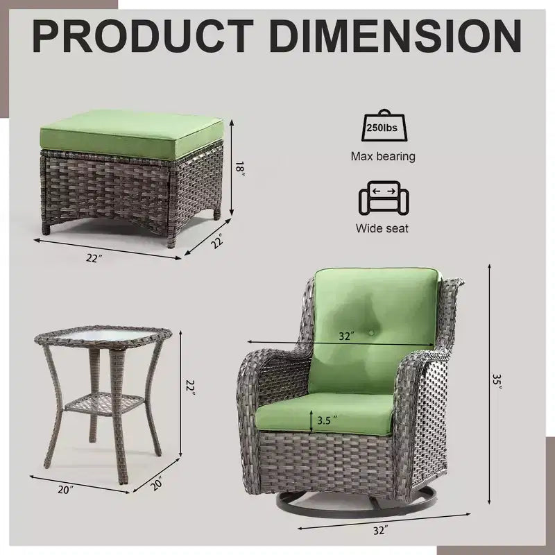 UPTIOT 5-Piece Seating Group with Cushions