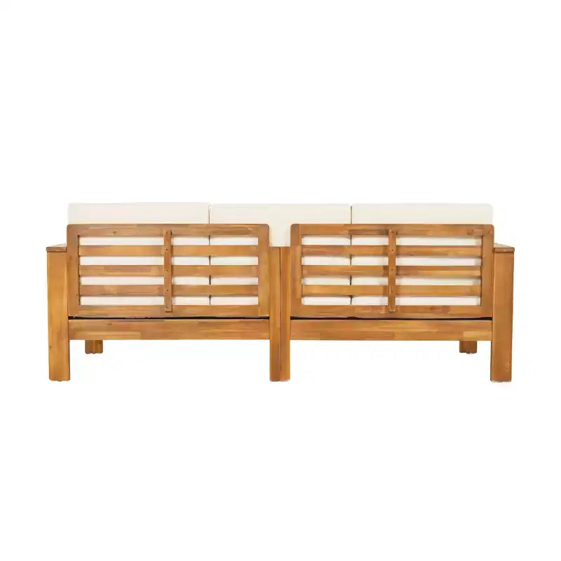 Christopher Knight Home Nolan Outdoor Shutter-styled Paneling Acacia Wood Seating Set with Cushions