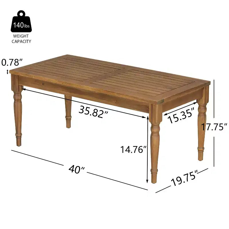 Christopher Knight Home Pendry 2 Piece Outdoor Acacia Wood Chat Set with Water-Resistant Cushions