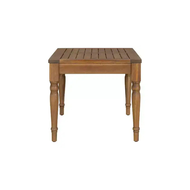 Christopher Knight Home Pendry 2 Piece Outdoor Acacia Wood Chat Set with Water-Resistant Cushions