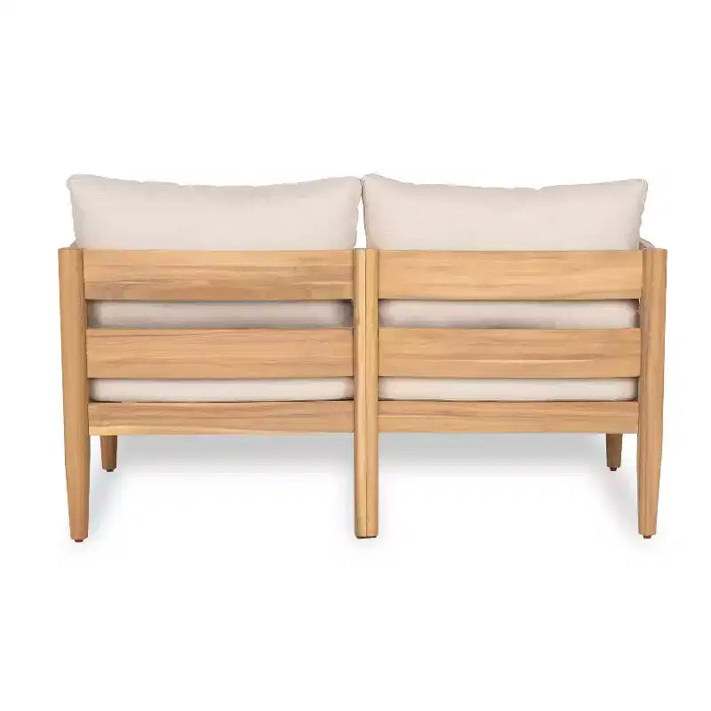 Christopher Knight Home Jacinda 4 Piece Ourdoor Rustic Upholstered Seating Set with Slat Design