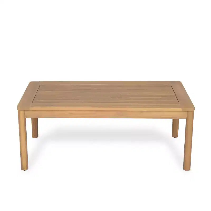 Christopher Knight Home Jacinda 4 Piece Ourdoor Rustic Upholstered Seating Set with Slat Design