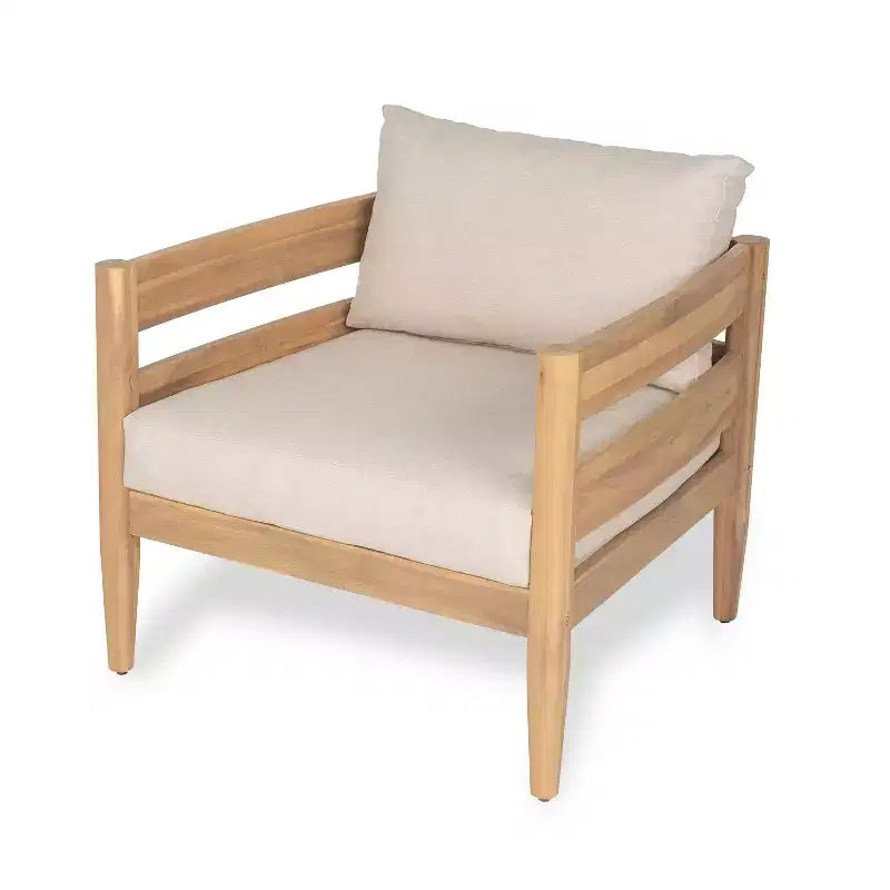 Christopher Knight Home Jacinda 4 Piece Ourdoor Rustic Upholstered Seating Set with Slat Design