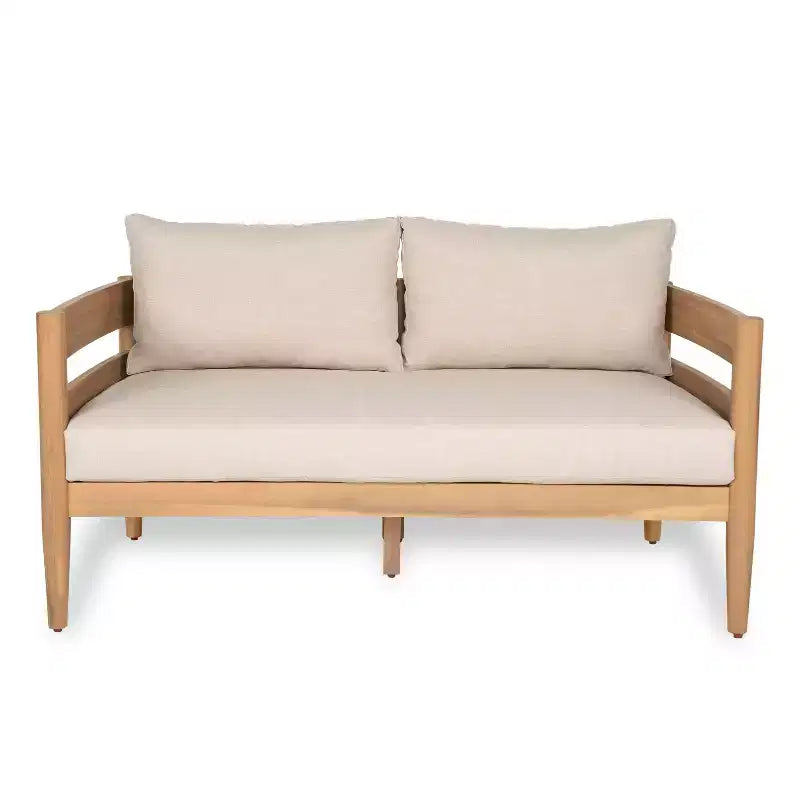 Christopher Knight Home Jacinda 4 Piece Ourdoor Rustic Upholstered Seating Set with Slat Design