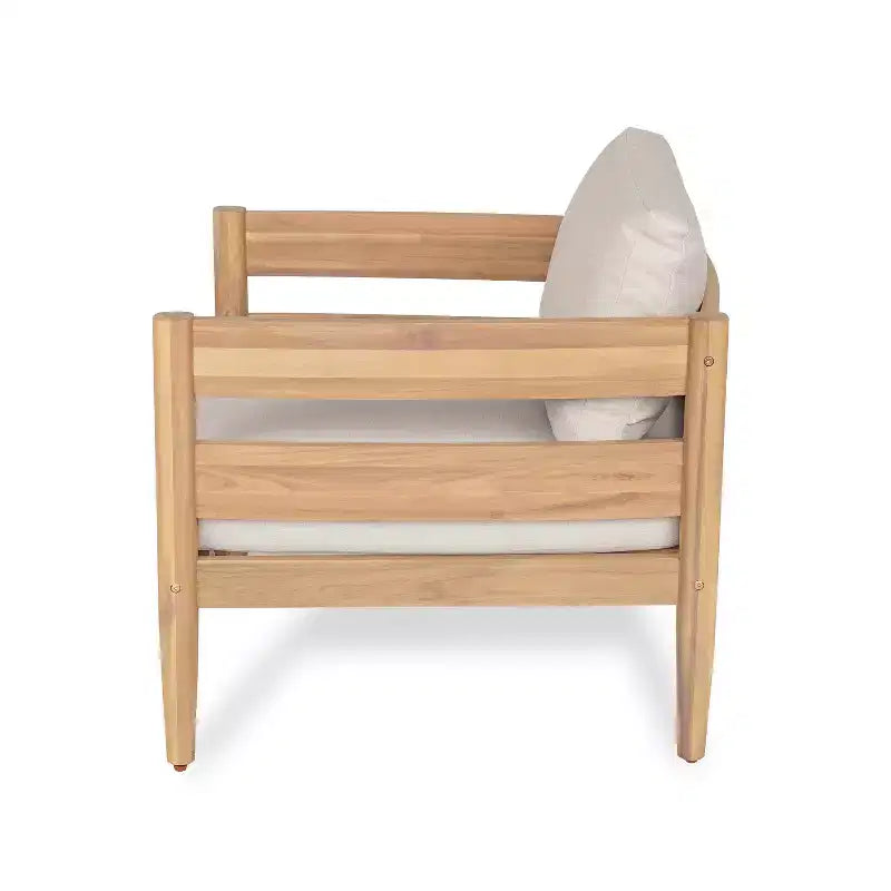 Christopher Knight Home Jacinda 4 Piece Ourdoor Rustic Upholstered Seating Set with Slat Design
