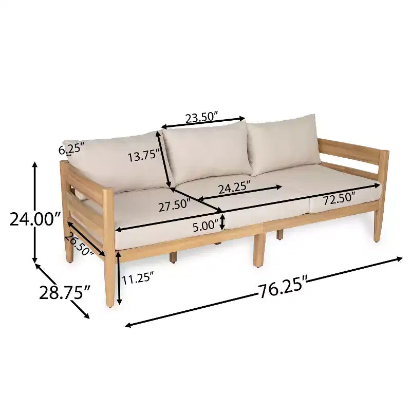 Christopher Knight Home Jacinda 5 Piece Ourdoor Rustic Upholstered Seating Set with Slat Design