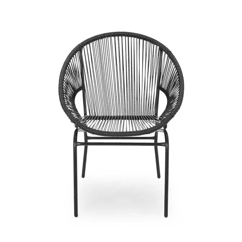Christopher Knight Home Paoha Outdoor 3 Piece Woven Chat Set with Iron Frame (Table Not Included)