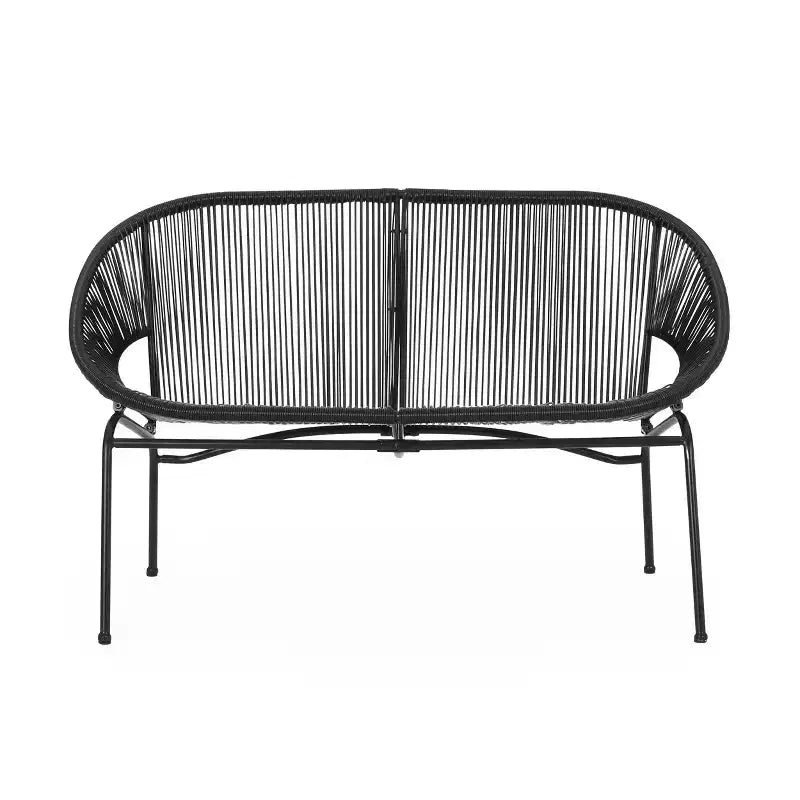 Christopher Knight Home Paoha Outdoor 3 Piece Woven Chat Set with Iron Frame (Table Not Included)