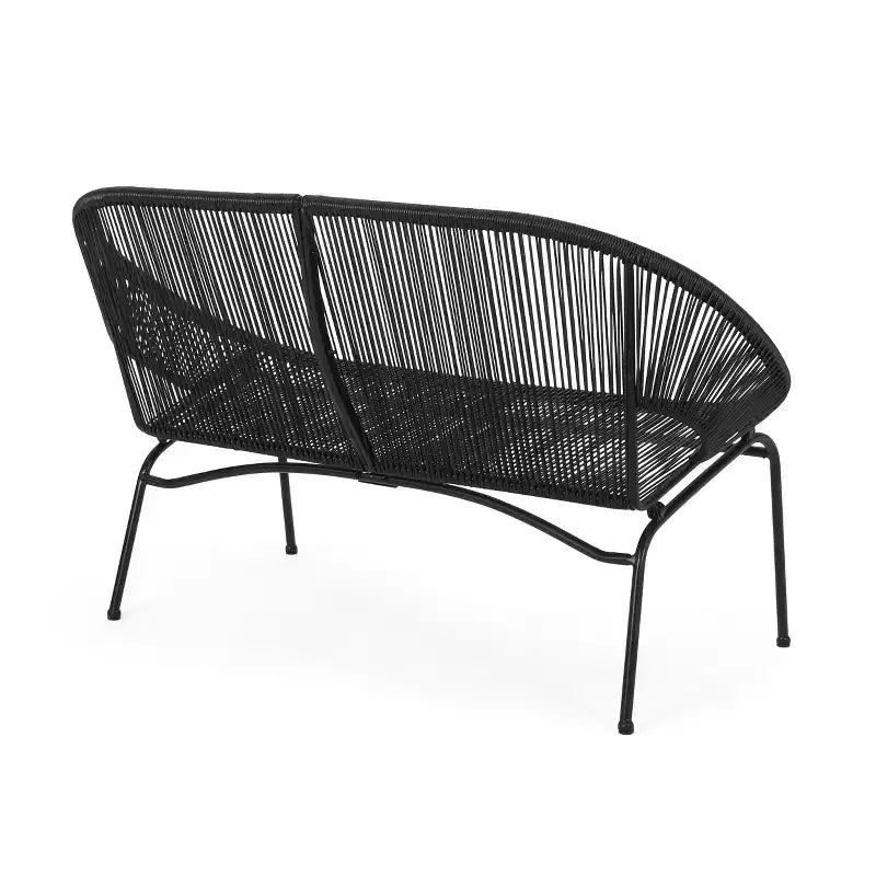 Christopher Knight Home Paoha Outdoor 3 Piece Woven Chat Set with Iron Frame (Table Not Included)
