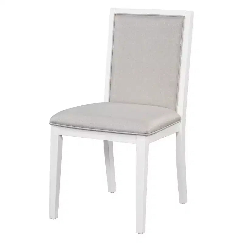 Merax Farmhouse Style Kitchen Table with Removable Leaf & Upholstered Chairs