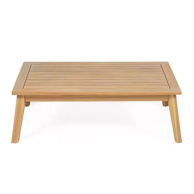 Christopher Knight Home Edith 4 Piece Outdoor Acacia Wood Patio Seating Set with Slat Design