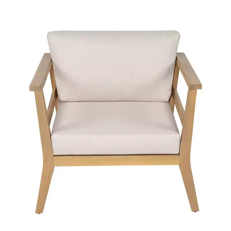 Christopher Knight Home Edith 4 Piece Outdoor Acacia Wood Patio Seating Set with Slat Design
