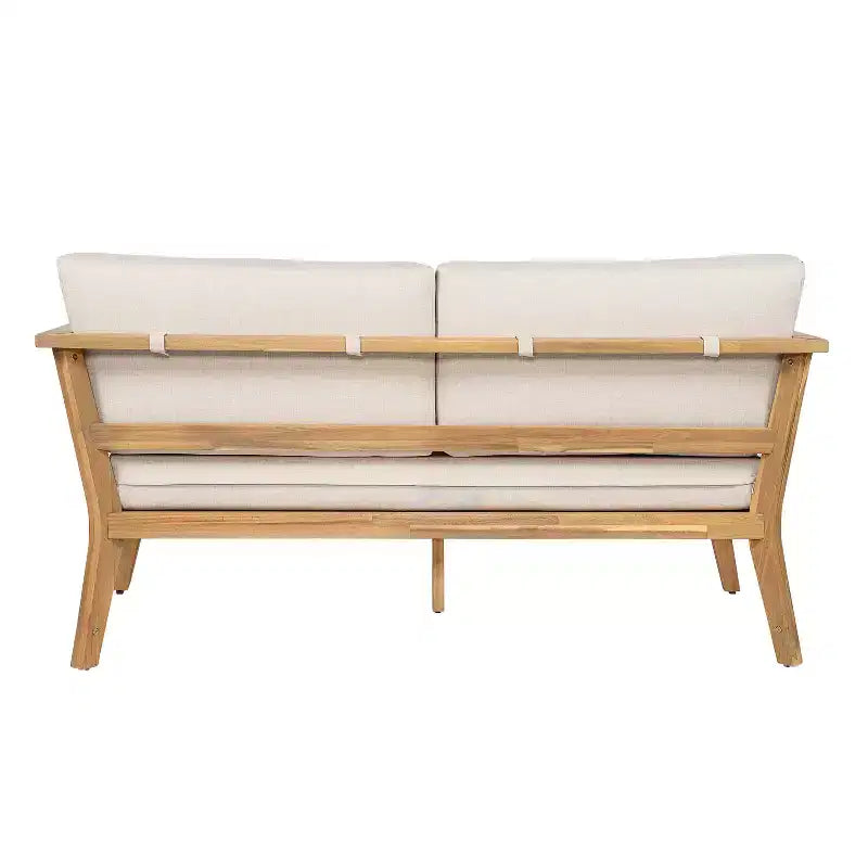 Christopher Knight Home Edith 4 Piece Outdoor Acacia Wood Patio Seating Set with Slat Design
