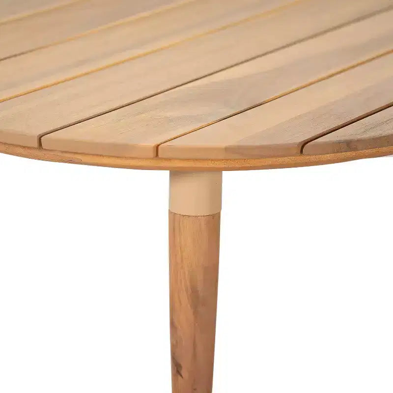 Christopher Knight Home Zill Modern 4 Piece Patio Acacia Wood Woven Rope Seating Set with Slatted Coffee Table