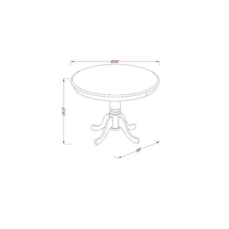 HomeStock Belmont Kitchen Table Set- Table Plus 2 Dining Chairs, Cappuccino