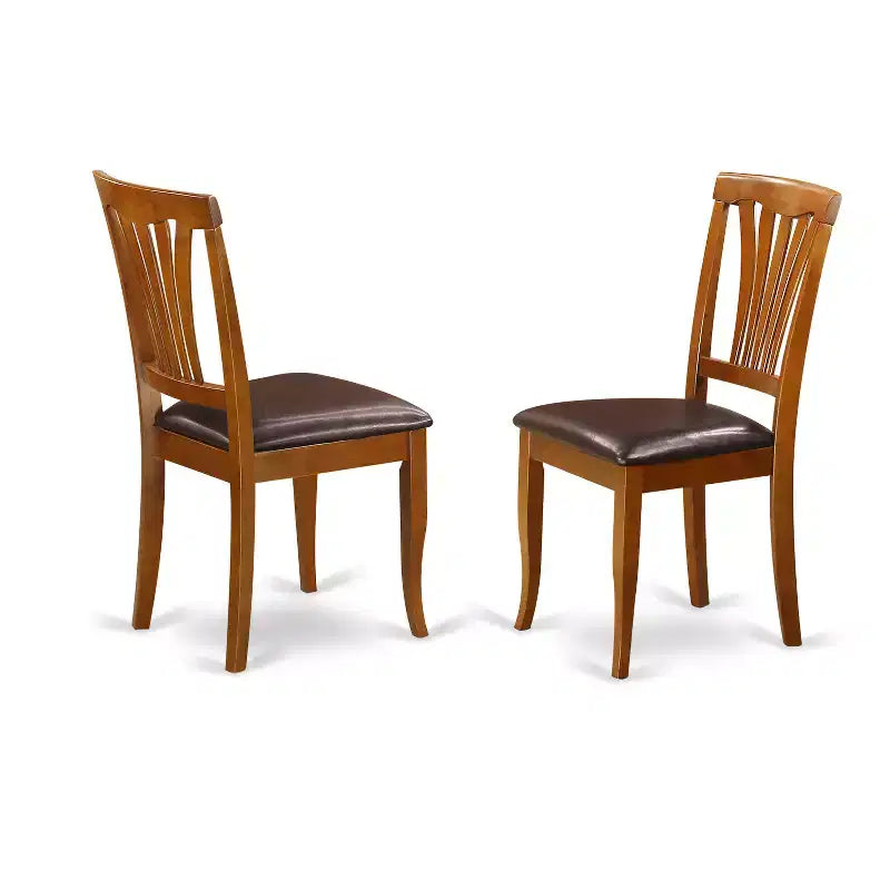 HomeStock Belmont Kitchen Table Set-Dining Table And 4 Kitchen Chairs, Saddle Brown