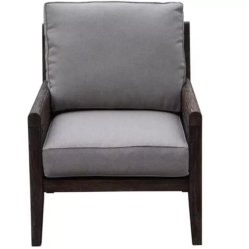 Courtyard Casual Bermuda FSC Teak 2 pc Club Chair and Ottoman Set Includes: One Club Chair and One Ottoman