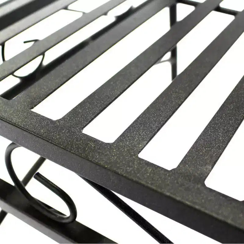 Courtyard Casual Black Steel French Quarter Outdoor 4 pc Metal Seating Group
