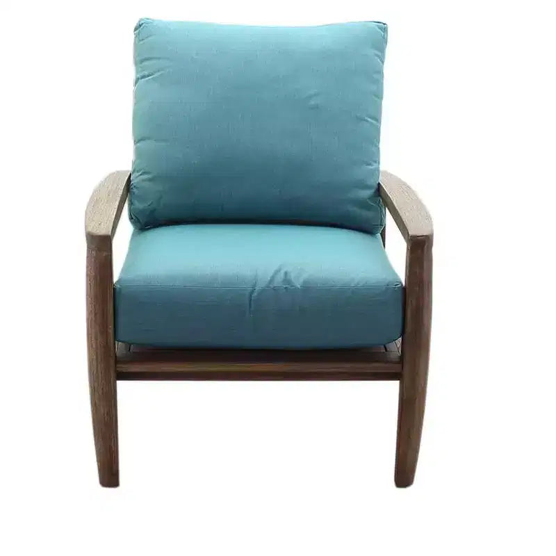 Courtyard Casual Avalon FSC Teak 2 pc Club Chair and Ottoman Set