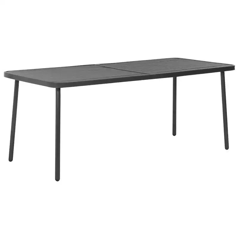 vidaXL Patio Dining Set Table and Chair Patio Furniture Set Steel Dark Gray