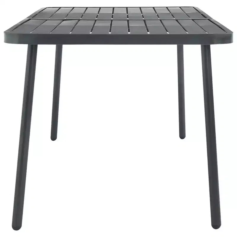 vidaXL Patio Dining Set Table and Chair Patio Furniture Set Steel Dark Gray