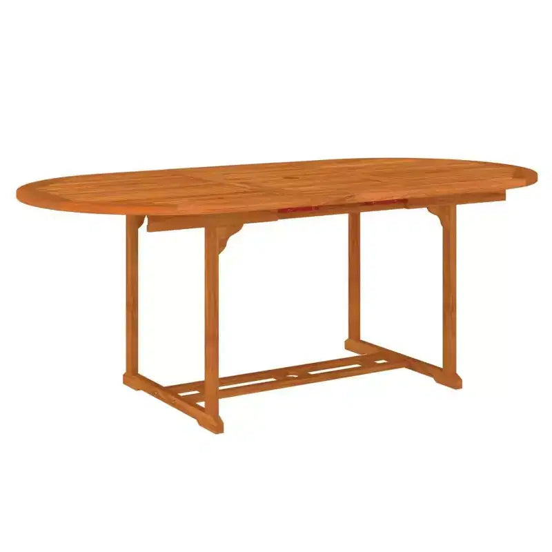 vidaXL Patio Dining Set Outdoor Extendable Table and Chair Solid Eucalyptus Wood