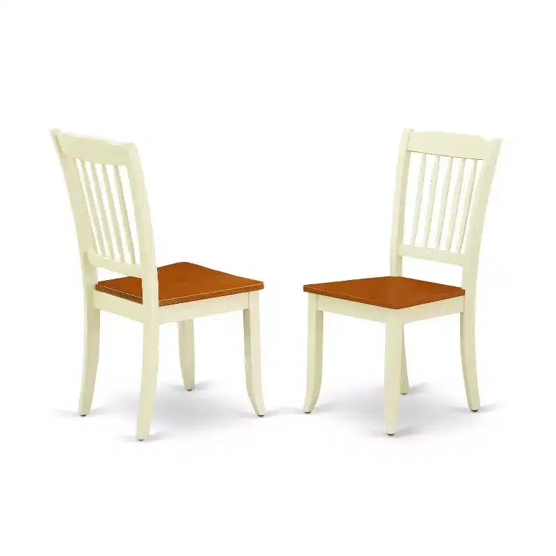 Retro Dining Set 6Pc Rectangular Table w/ Leaf & 4 Chairs Bench - 54/66 Inch