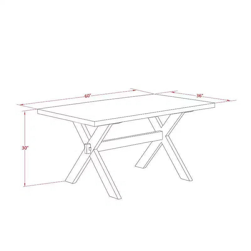 7-Piece Rectangle Distressed Jacobean Finish Solid Wood Top Dining Table with 6 Parson-Chairs with