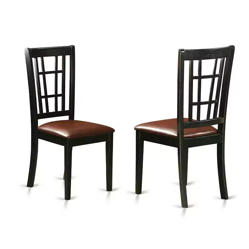 Rustic Ranch Dining Set - Kitchen Table & Chairs - 7 Piece Wood Set