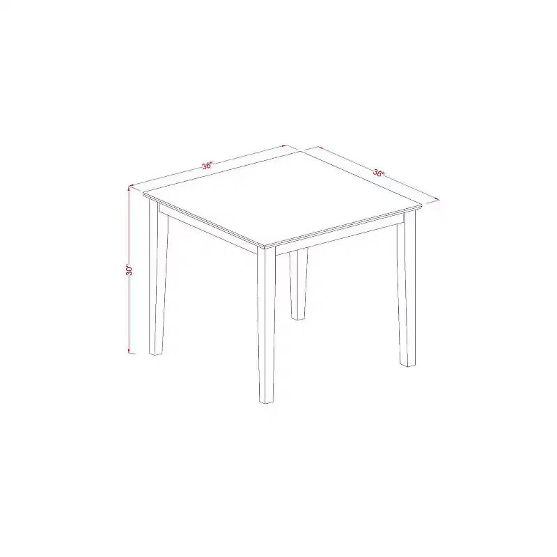 Square Dining Set Pink Flamingo 36 Inch Table & 2 Parsons Chairs Linen White Legs PU Leather