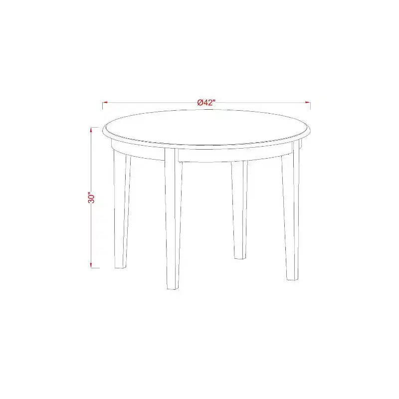 3Pc Dinette Set - Kitchen Table & 2 Dining Chairs - White Finish - Small Space Friendly