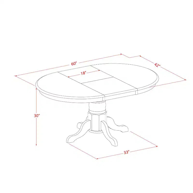 7-Piece Oval Saddle Brown Finish Solid Wood Top Dining Table with 6-Chairs with