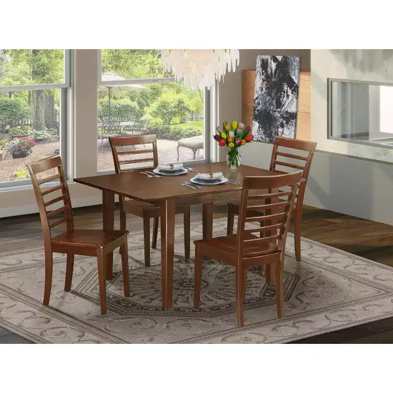 Dinette Set - Small Kitchen Table with 4 Chairs - Modern Dining Room Set