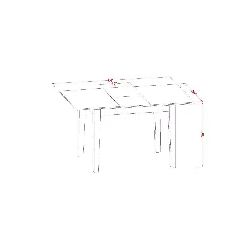 Dinette Set - Small Kitchen Table with 4 Chairs - Modern Dining Room Set