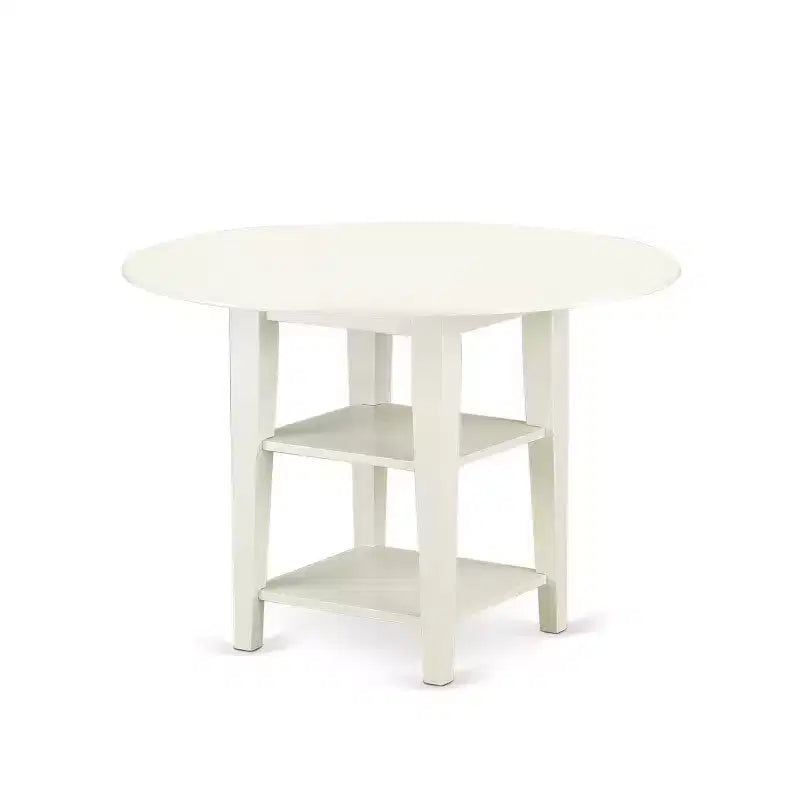 Modern Dining Set 3pc - Round Table & 2 Parsons Chairs - 42 Inch - City Chic Design