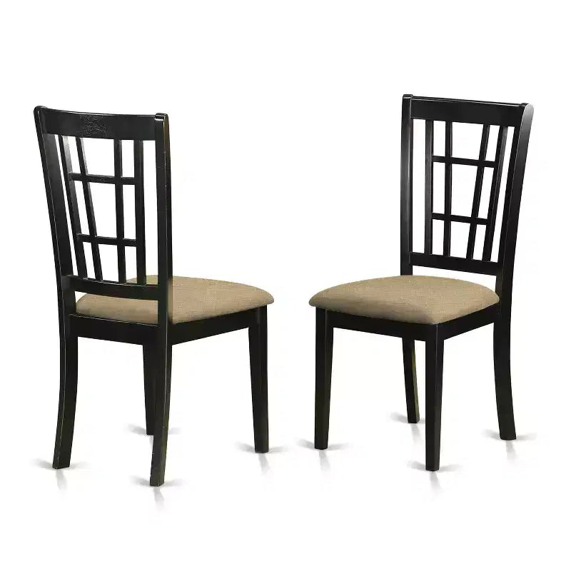 Dining Room Set 7 Piece Kitchen Table with Chairs - Solid Wood Dinette Set