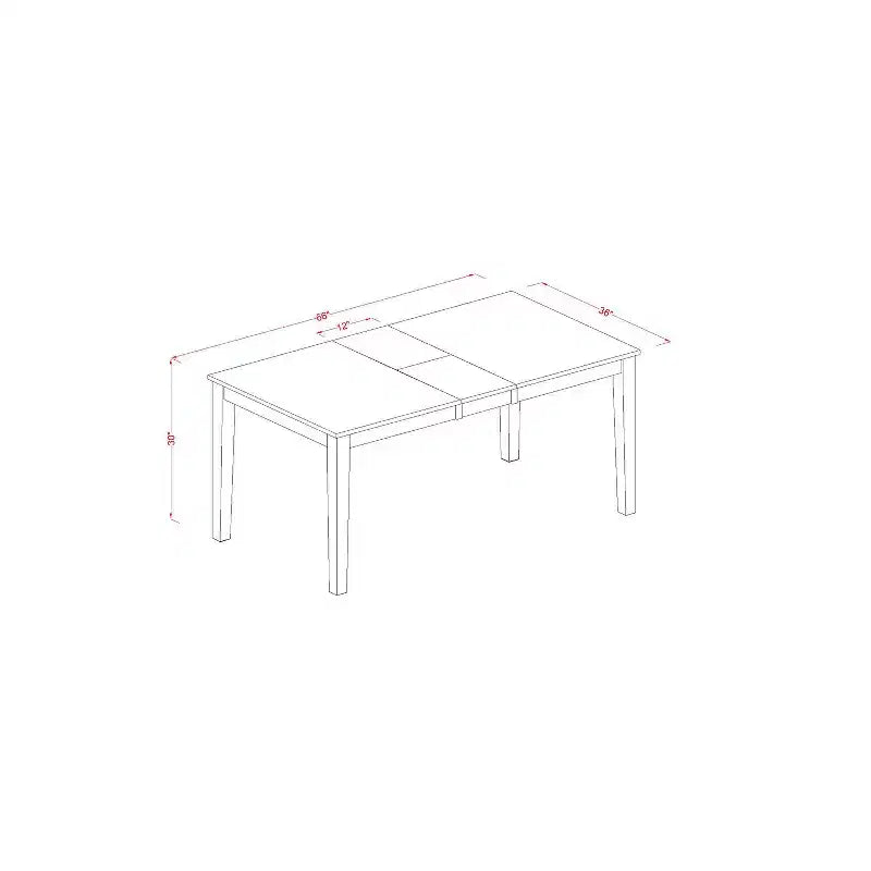 Dining Room Set 7 Piece Kitchen Table with Chairs - Solid Wood Dinette Set