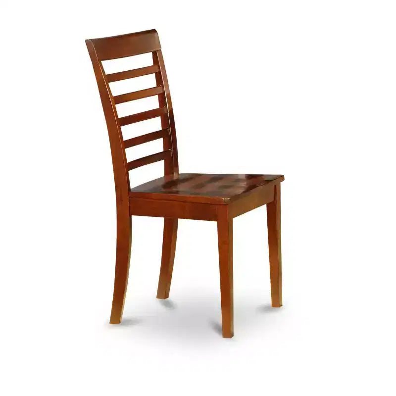 Modern Kitchen Table Set with Chairs - 5 Piece Round Dining Set, Mahogany Finish