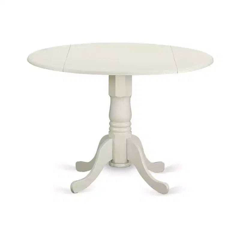Round Kitchen Table Set 5pc - 42 Dining Table w/ Drop Leaves & 4 Parsons Chairs