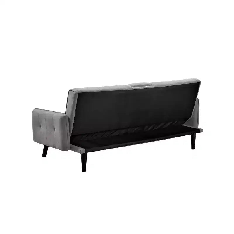 Homy Casa Convertible Sleeper Sofa Bed with Cup Holder & Drop-Down Table,for Living Room