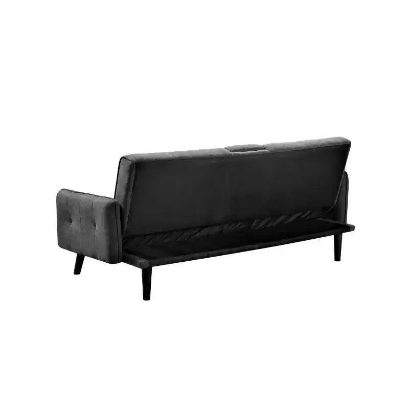Homy Casa Convertible Sleeper Sofa Bed with Cup Holder & Drop-Down Table,for Living Room