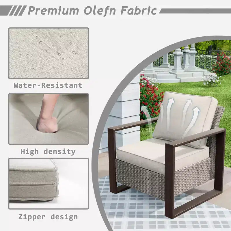 UPTIOT 8-Piece Outdoor Patio Conversation Set