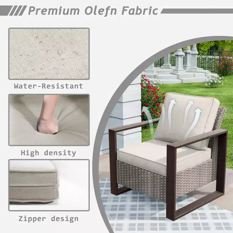 UPTIOT 7-Piece Outdoor Patio Conversation Set