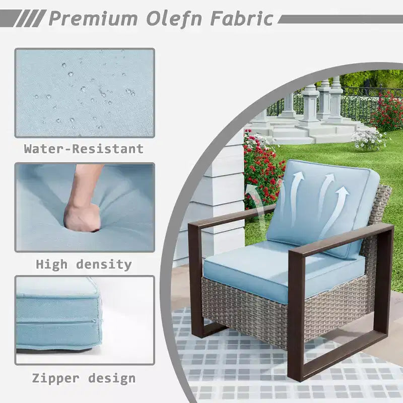 UPTIOT 7-Piece Outdoor Patio Conversation Set