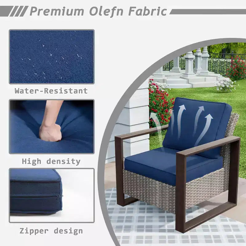 UPTIOT 7-Piece Outdoor Patio Conversation Set