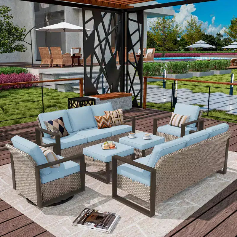 UPTIOT 6-Piece Outdoor Patio Conversation Set