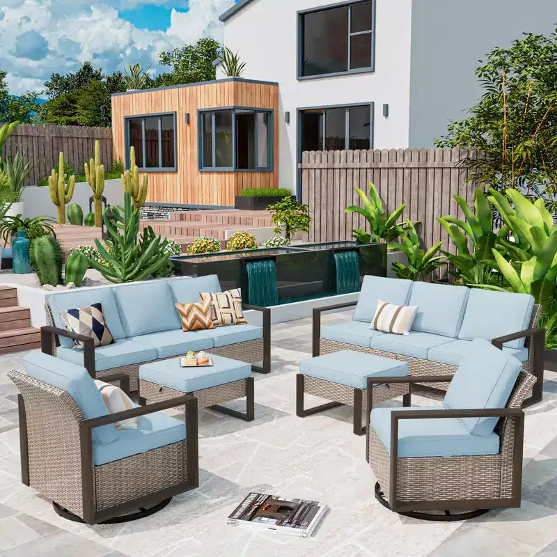 UPTIOT 6-Piece Outdoor Patio Conversation Set