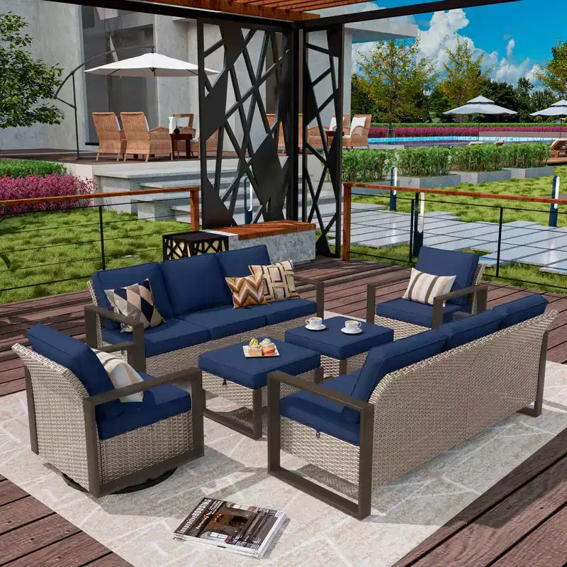 UPTIOT 6-Piece Outdoor Patio Conversation Set