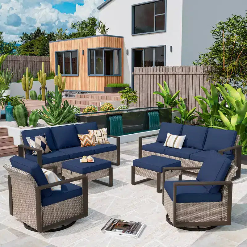 UPTIOT 6-Piece Outdoor Patio Conversation Set