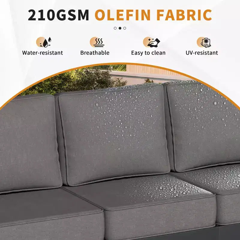 UPTIOT 4-Piece Outdoor Patio Conversation Set